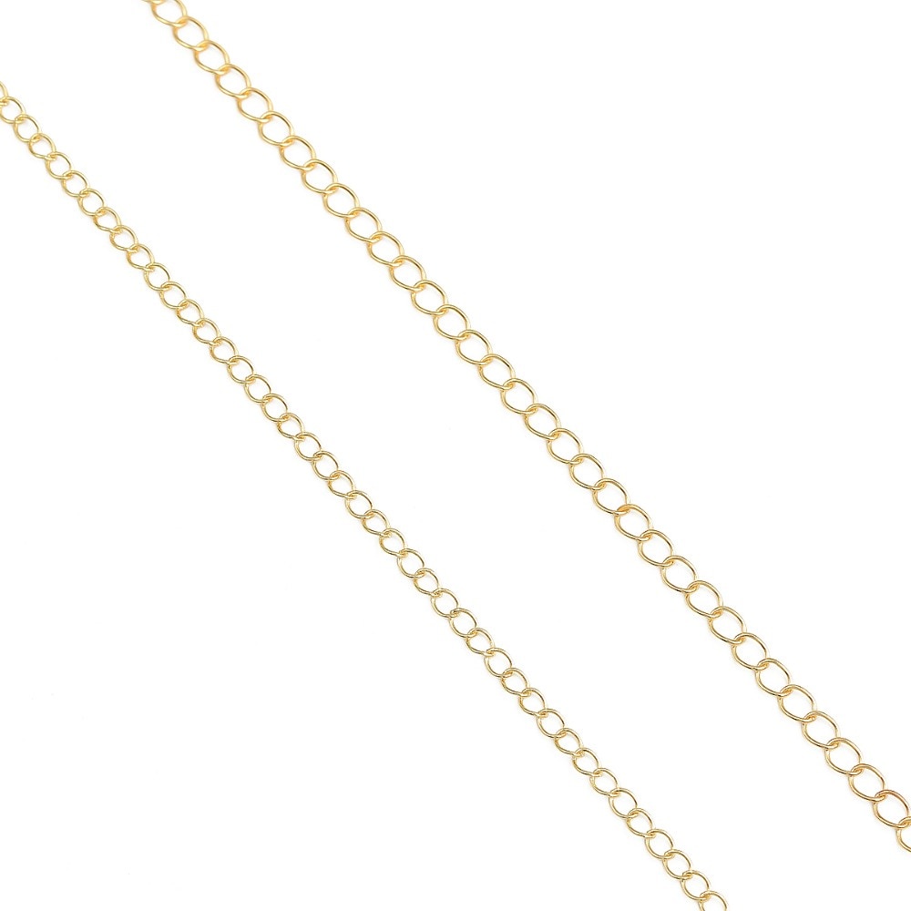 Chuỗi dây xích BEADIA mạ vàng 18K mở rộng dành cho làm đồ trang sức dây chuyền