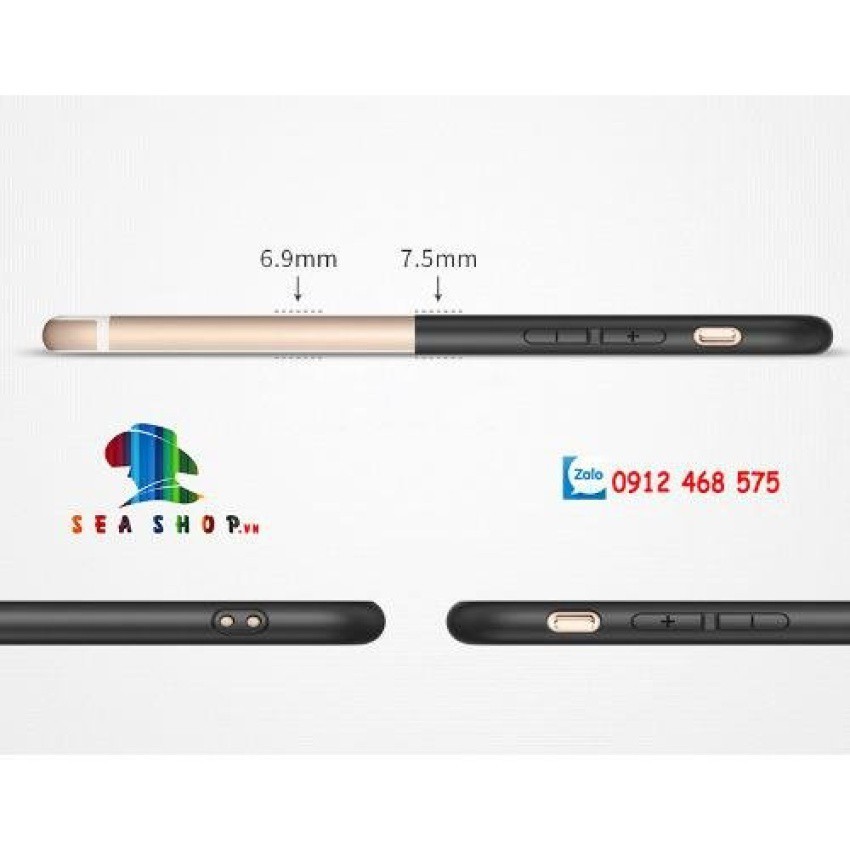 [TẶNG CƯỜNG LỰC]Ốp lưng iPhone 7 Plus nhựa dẻo - đen - chống trơn trượt