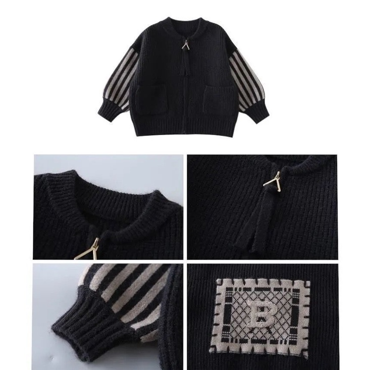 Áo Khoác Cardigan Dệt Kim Thời Trang Mùa Thu Cho Bé Trai