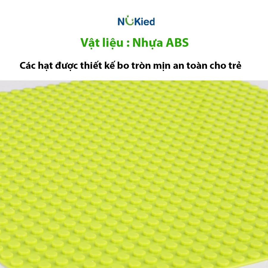 Tấm Lót Nền Trưng Bày Lego Miếng Dày Dẻo Đàn Hồi Mẫu Mới Đế Base KT 25,5x25,5 1024 Nút Hạt_Nukiedvn