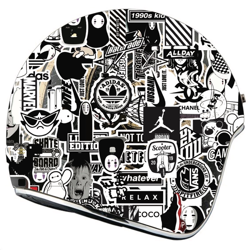 (S71) Bộ 100 sticker graffiti hình ảnh cá tính dùng để trang trí điện thoại di động/ván trượt/vali không để lại dấu keo