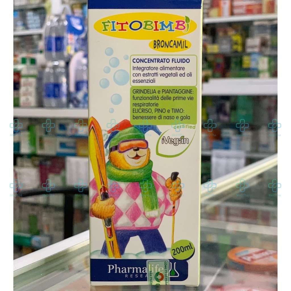 Fitobimbi Broncamil - Hỗ Trợ Giảm Ho, Giảm Đờm, Rát Họng Cho Trẻ, Thông Thoáng Đường Hô Hấp (Lọ 200ml) [Chính Hãng]