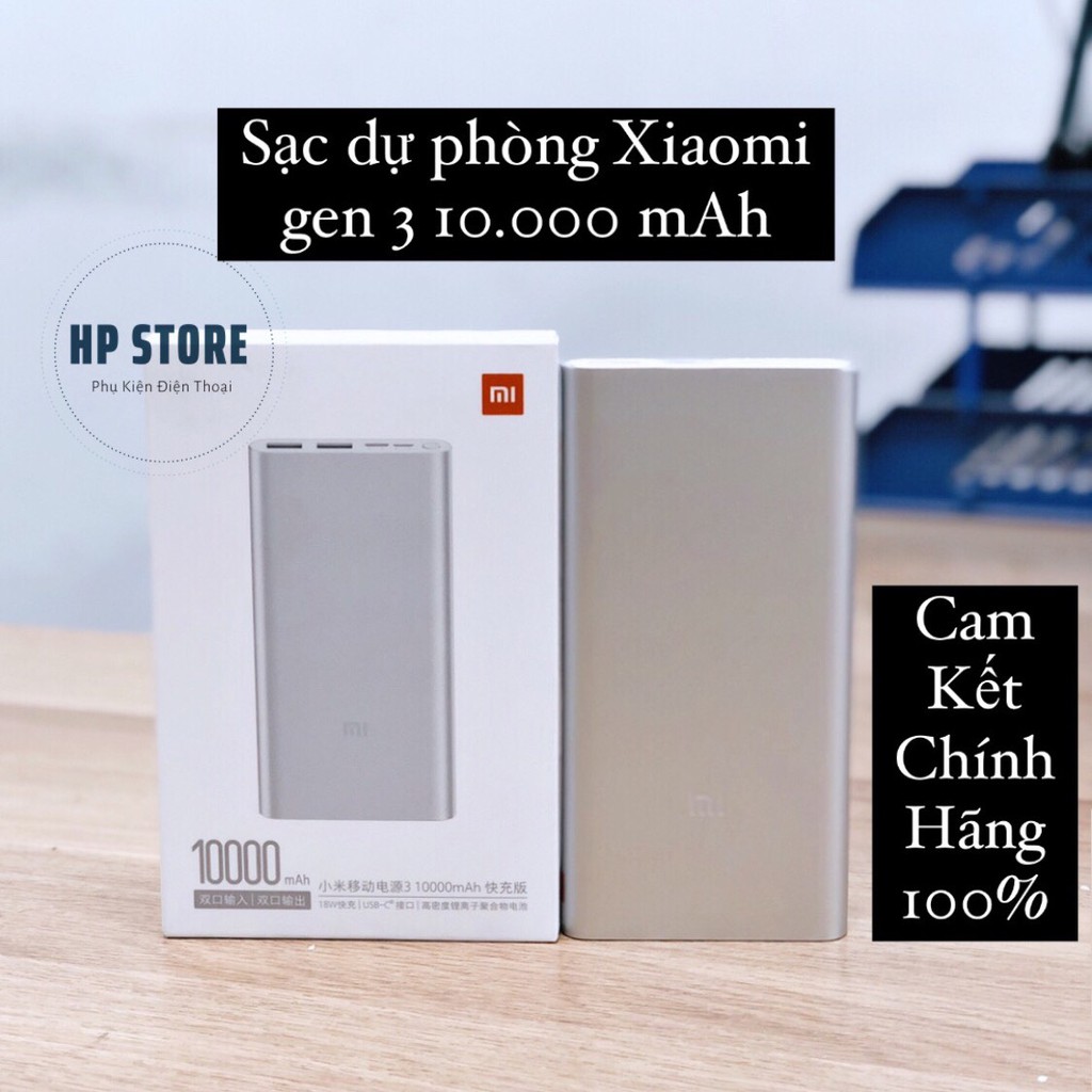 Pin Sạc Dự Phòng Xiaomi 10000mah Gen 3 Chính Hãng, Hỗ Trợ Sạc Nhanh 18W Bản Quốc Tế - Bảo Hành 6 Tháng