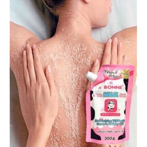 Muối Tắm Sữa Bò Tẩy Tế Bào Chết A Bonne Spa Milk Salt 350gr hàng mua tại store Thái Lan