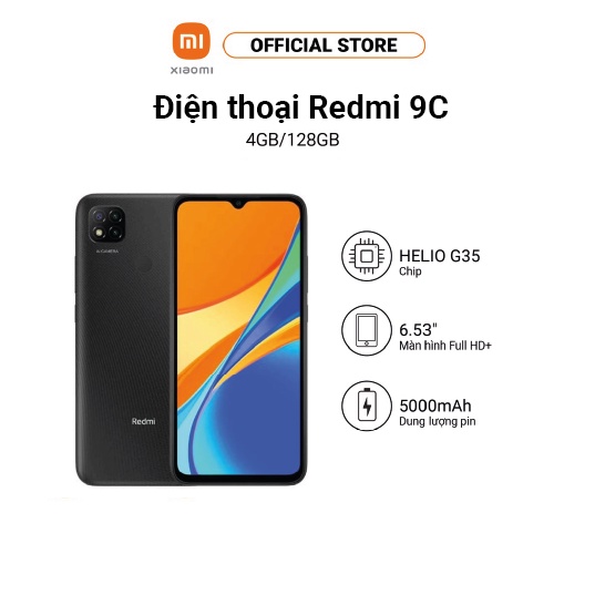 [Mã ELBAUCN1 Giảm 5%] Điện thoại Xiaomi Redmi 9C 4GB-128GB