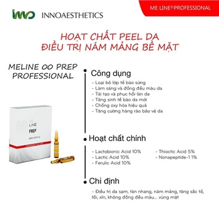 [Hàng Cty] innoaesthetics - 00 MELINE PREP (HOẠT CHẤT KIỂM SOÁT NÁM MẢNG BỀ MẶT 00)
