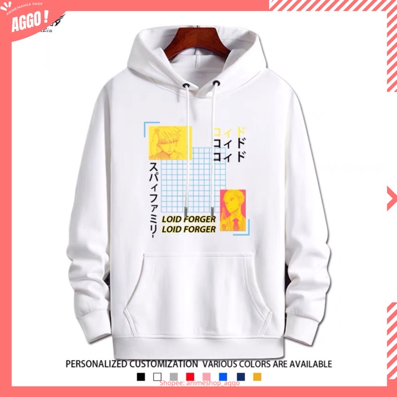 Áo hoodie nỉ dài tay Spy x Family, áo hoodie in hình anime Spy x Family Loid, Yor, Anya Forger mẫu mới cực đẹp