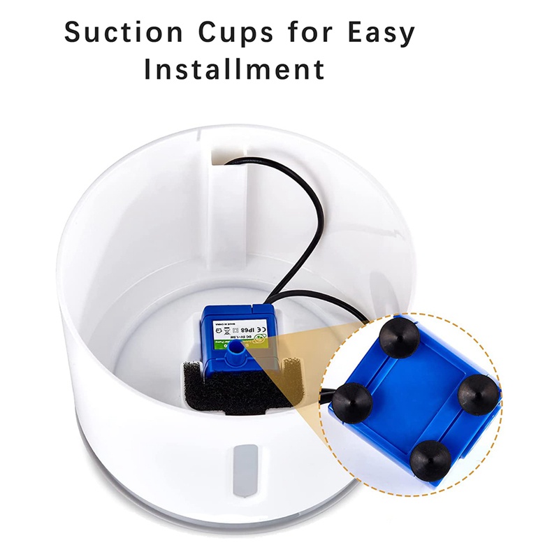 Máy bơm đài phun nước cho mèo , Máy bơm nước cho thú cưng Máy bơm thay thế DR-DC160 Động cơ cho vòng tròn , Nắp hoa Đài phun nước cho mèo