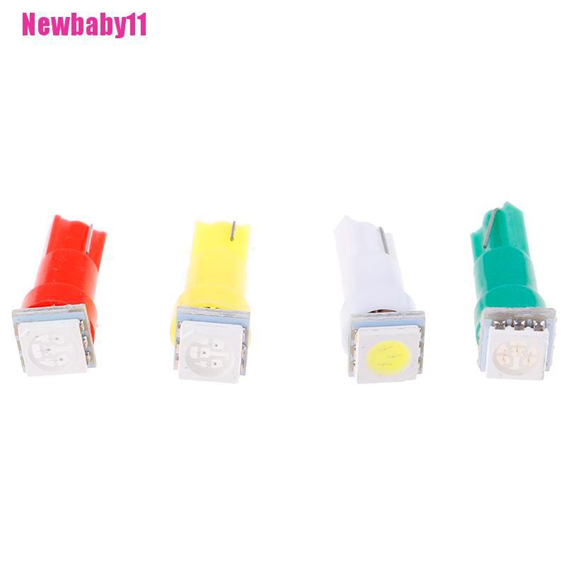 Set 20 Đèn LED T5 5050 1SMD 24V DC Ánh Sáng Trắng / Xanh Lá / Vàng / Đỏ Chuyên Dụng Dành Cho Ô Tô