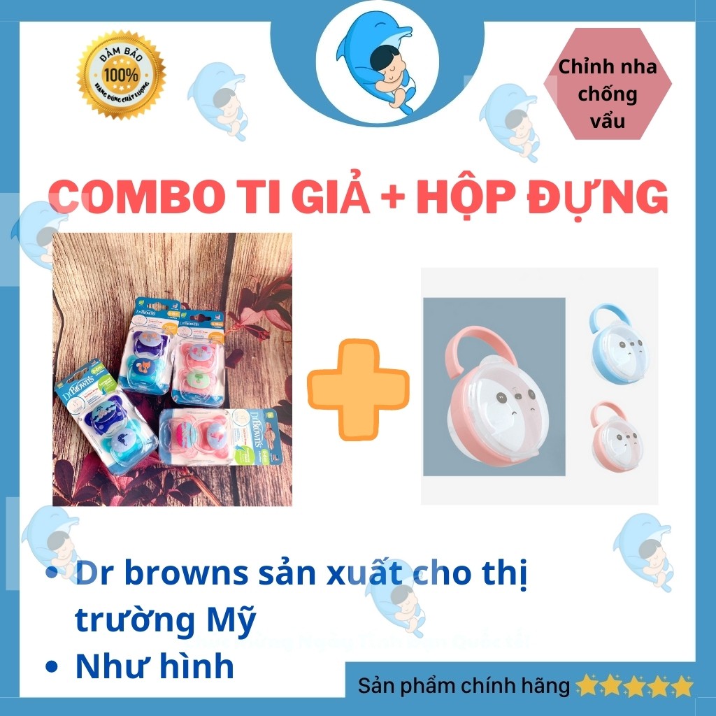 Ti Giả Chỉnh Nha Dr Brown's Của Mỹ Cho Bé Chính Hãng Giúp Trấn An Vào Giấc Ngủ, Ngủ Sâu Giấc