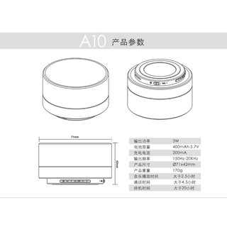 Loa Bluetooth A10 Speaker Aluminium