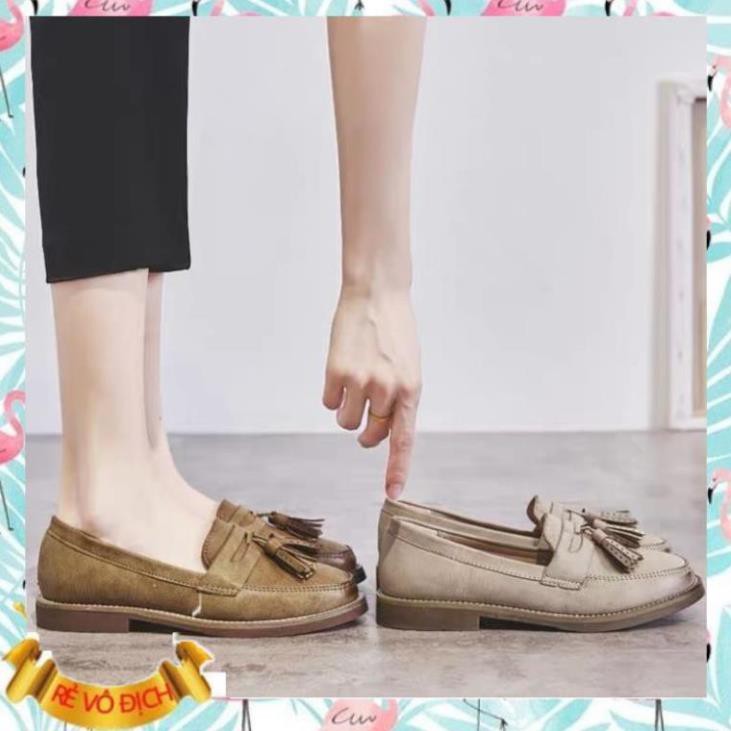 TOP NGÀNH HÀNG  Giày loafer da mềm đế bệt chất cực đẹp mà êm, mẫu moca lười chuẩn size, dễ phối đồ 4588