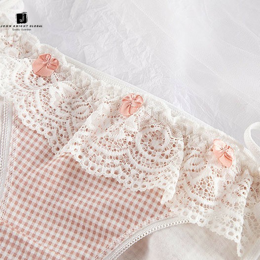 Quần lót cotton phối ren đính nơ gợi cảm 0618 - Quần lót cột dây 2 bên sexy (Hee su shop )