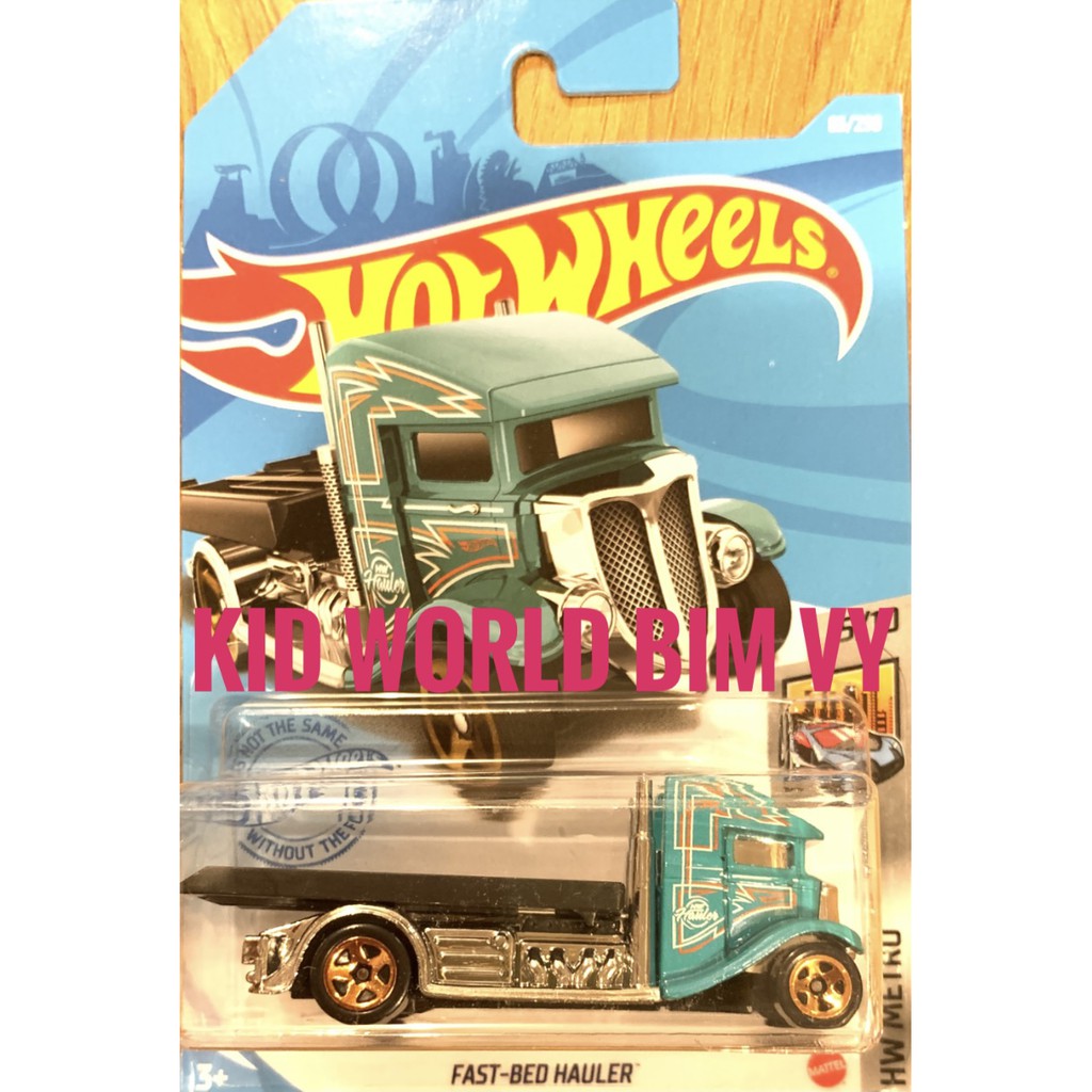 Xe mô hình Hot Wheels basic tải Fast-Bed Hauler GRX83, 40K.