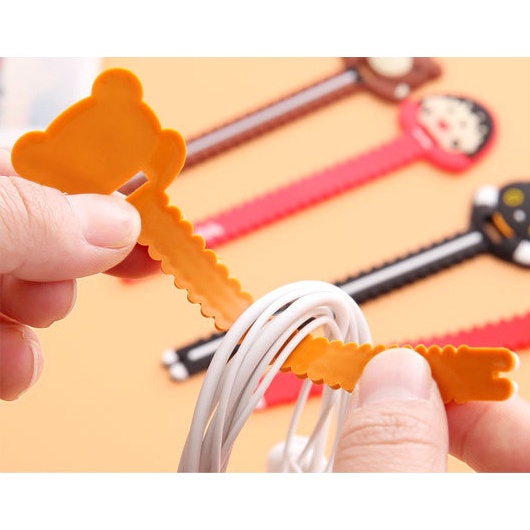 Dây Silicon Buộc Giữ Tai Nghe, Cáp Sạc Hình Thú Cute Mới Về - phụ kiện thời trang