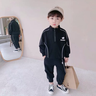 Bộ nỉ da cá dáng thể thao cho bé - bộ đồ thu đông quảng châu