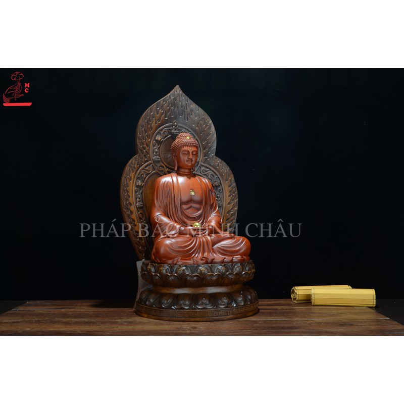 TAM BẢO NHỰA THÍCH CA 26&quot; VÂN GỖ