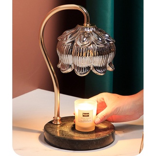 Đèn đốt nến thơm hoa Sen đá - Warmer Candles GU10 35W - có núm chỉnh độ sáng