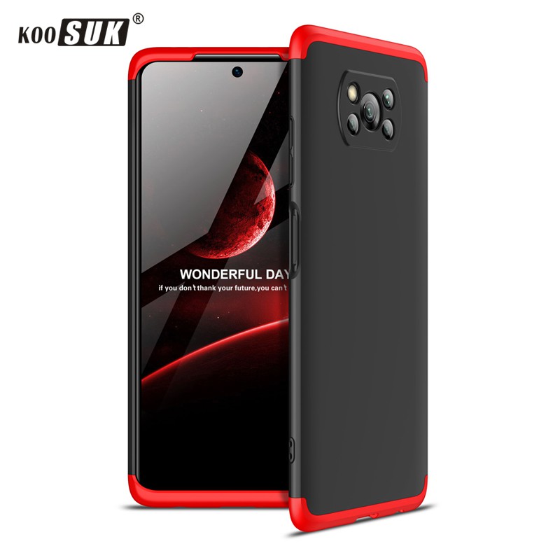 Koosuk PC Hard 3in1 Matte Full Protection Phone Case For Xiaomi Poco X3 Nfc Pocophone M2 Pro M3 F3