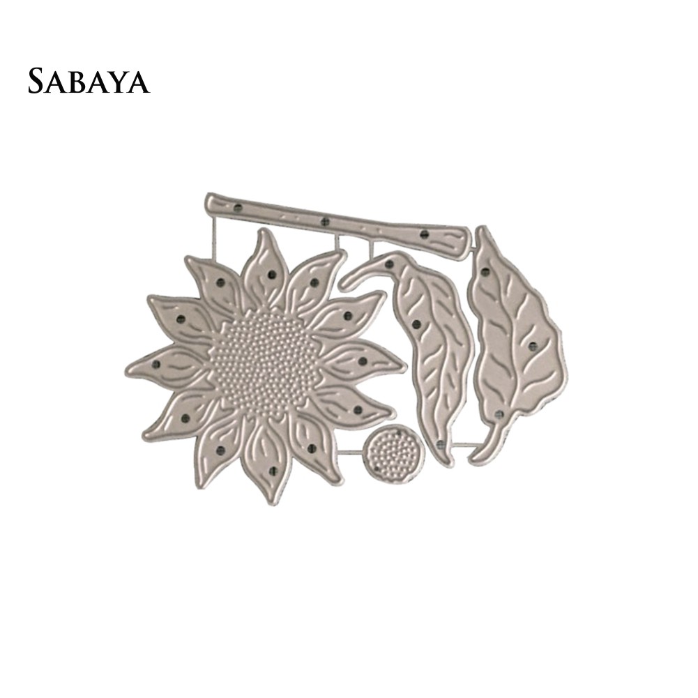 Khuôn cắt giấy bằng kim loại họa tiết hoa hướng dương xinh xắn