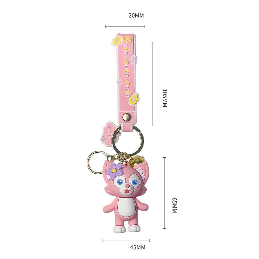 ANEMONE Creative Women Key Chain Cute Key Buckle Korean Style Pendant With Bell Linabell  Toy Sweet Personality Unique Alloy Key Holder