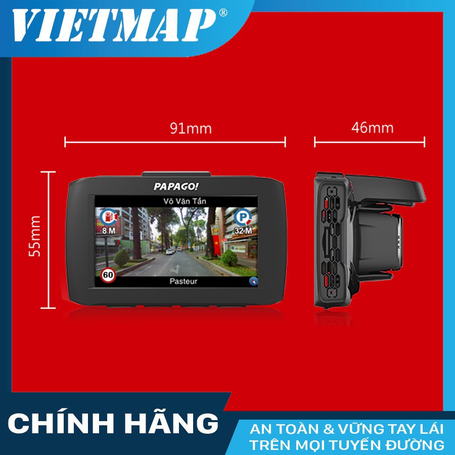 Camera hành trình Vietmap Papago Gosafe 51G ô tô + thẻ nhớ 32GB Class 10 | BigBuy360 - bigbuy360.vn