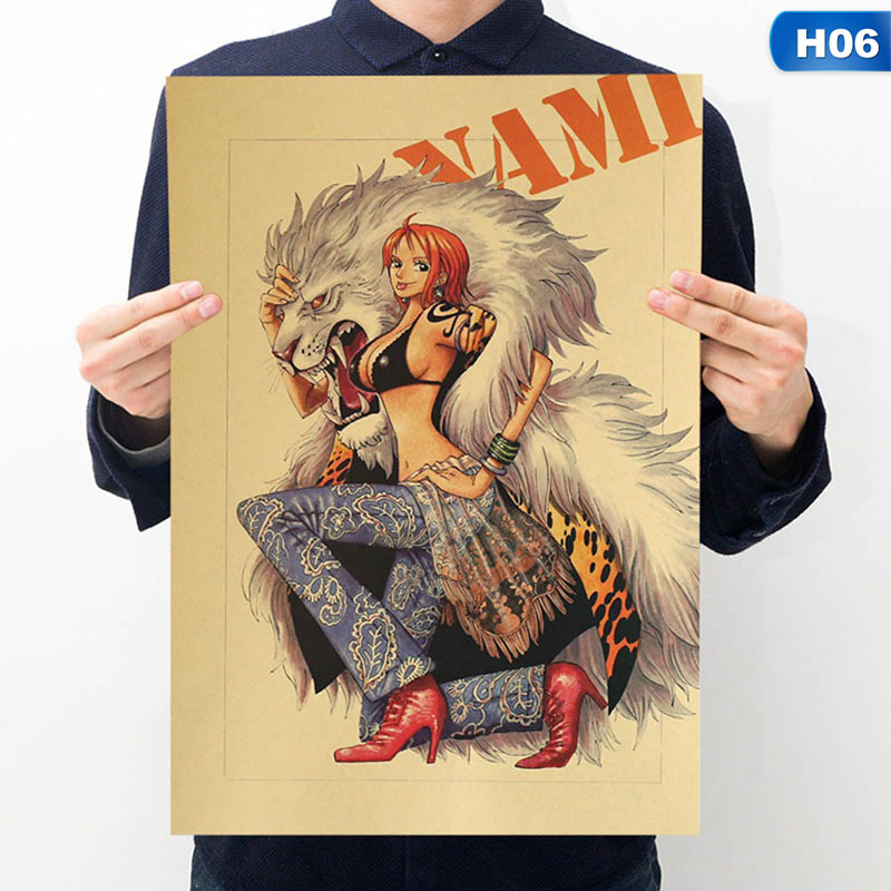 Áp phích treo trang trí phòng in hình nhân vật One Piece