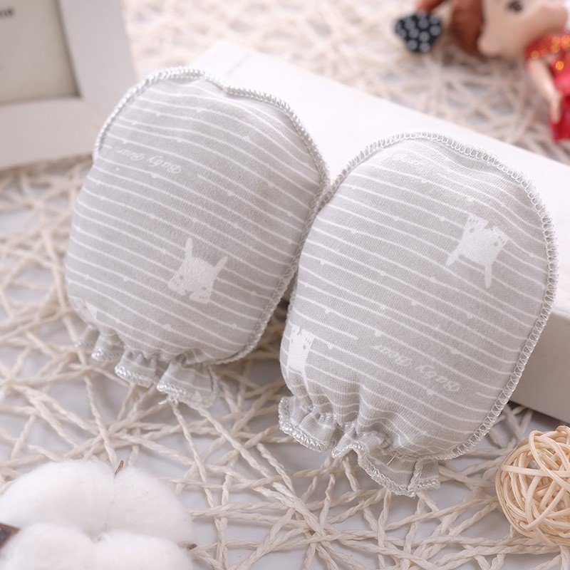 Găng Tay Cho Bé 💖FREESHIP💖 Bao Tay Chống Cào Xước Cho Trẻ Sơ Sinh Chất Cotton TE1