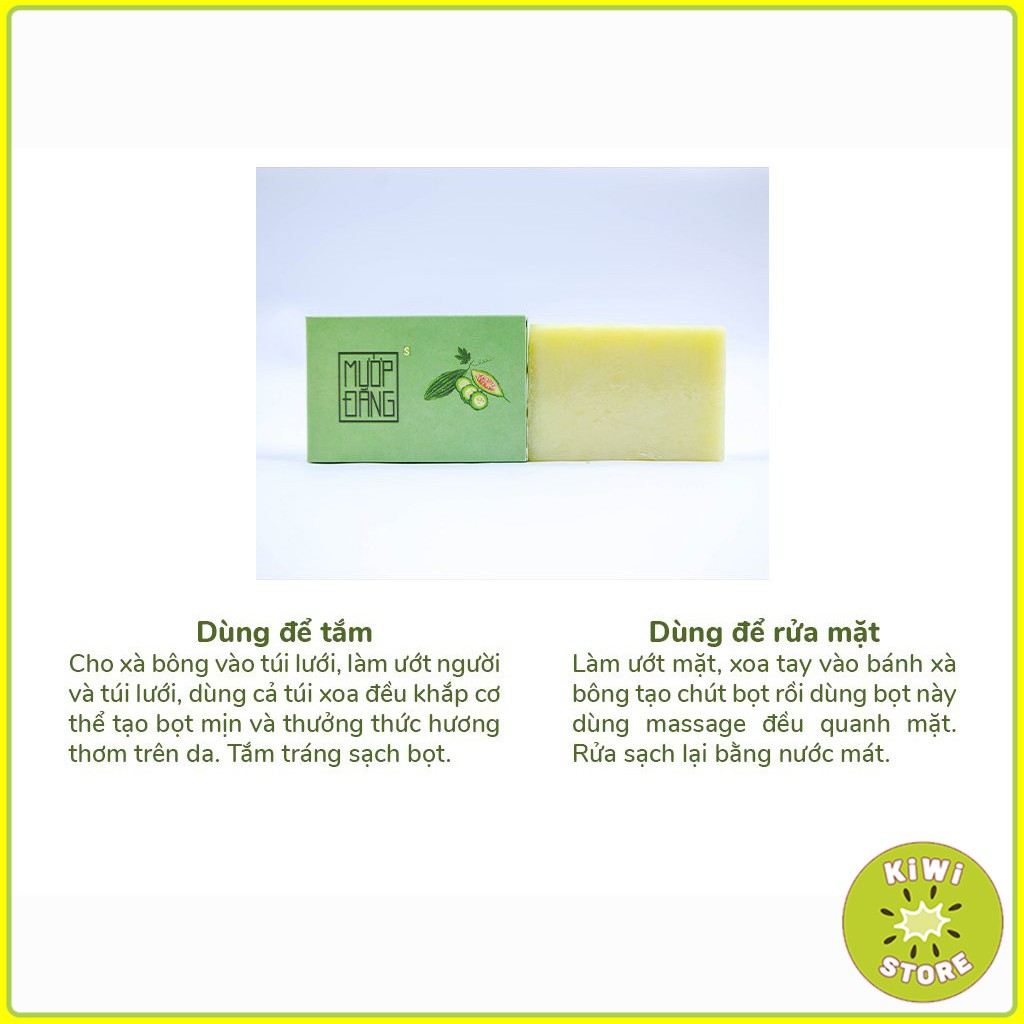 Xà bông rửa tay tắm toàn thân handmade giảm thâm nách ngừa mụn lưng, xà phòng mướp đắng  khổ qua organic thiên nhiên