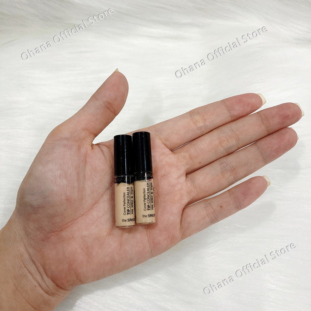 [Minisize 1ml] Kem che khuyết điểm hoàn hảo The Saem Cover Perfection Tip Concealer 1.5 Natural Beige - 1ml