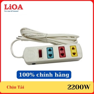 Ổ cắm điện Lioa 3 ổ,1 công tắc,2200W, có bảo vệ quá tải bằng CB dây 3m LiOA 3S3W( Trắng)