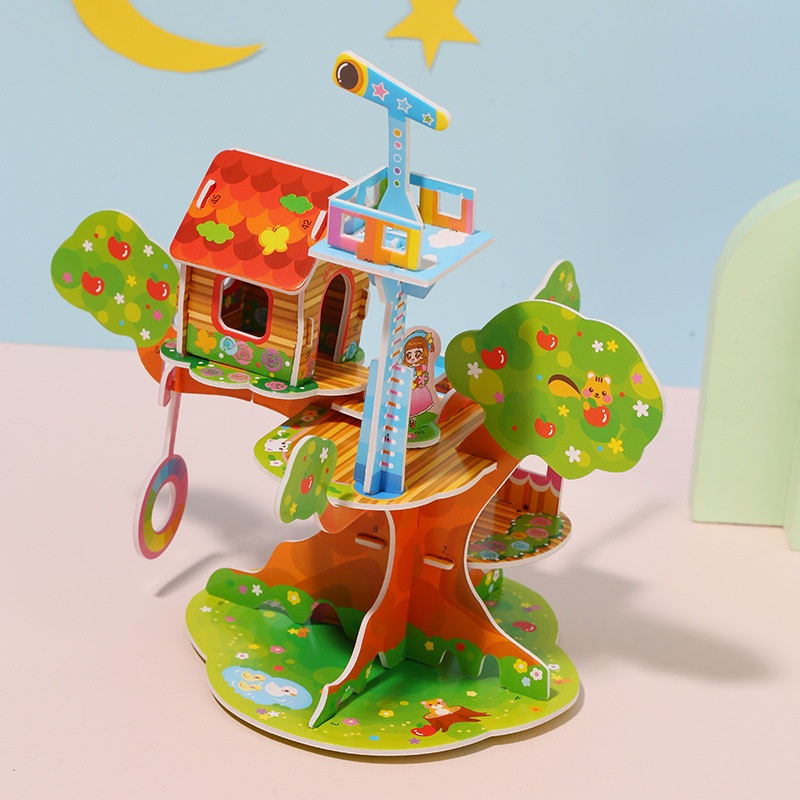 Mô Hình Nhà 3D handmade Dành Cho Trẻ Mẫu Giáo 5-15 Tuổi
