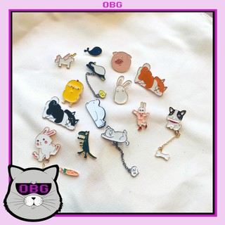 Ghim cài áo/ túi xách họa tiết con vật đáng yêu bằng hợp kim