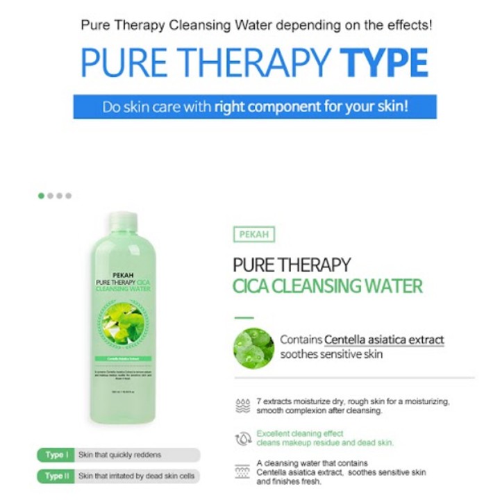 Nước Tẩy Trang Lô Hội Làm sạch sâu PEKAH PURE THERAPY ALOE CLEANSING WATER 500ml