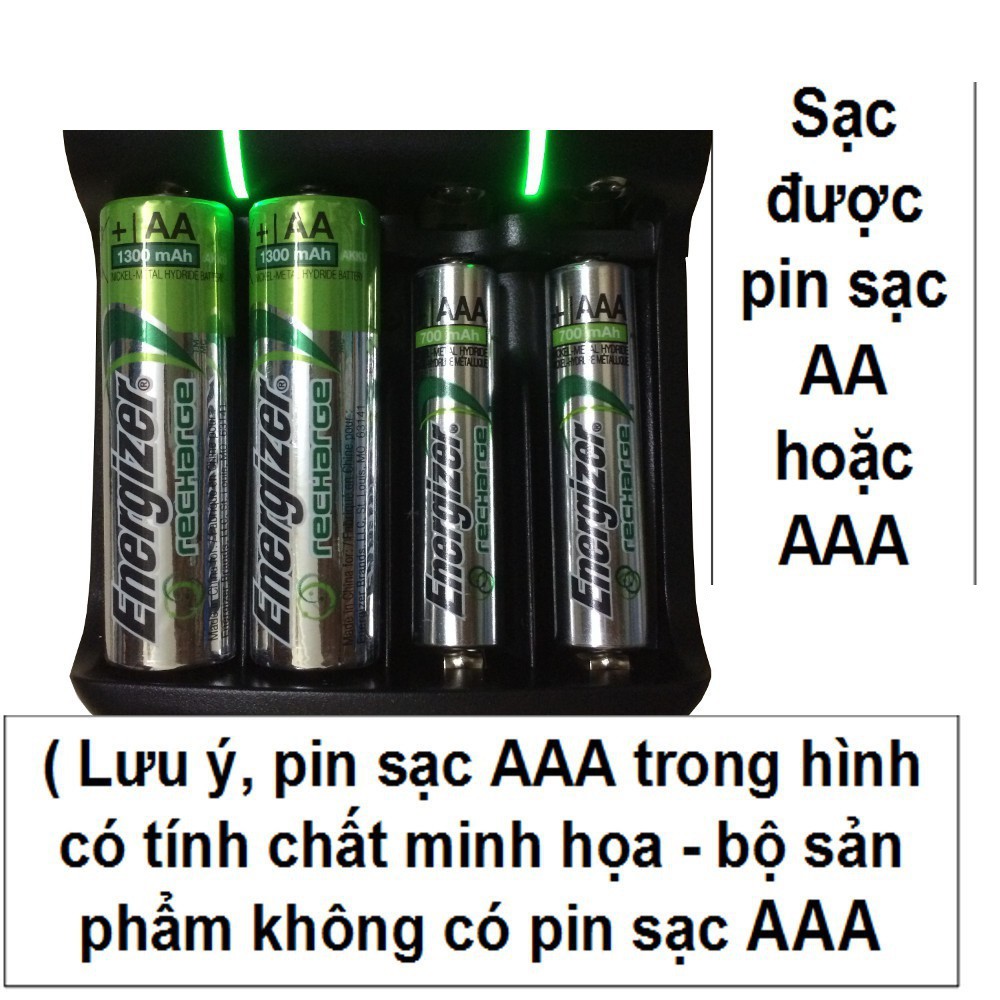 Máy sạc pin Energizer tặng kèm 2 pin AA 1500 mAh CHP42