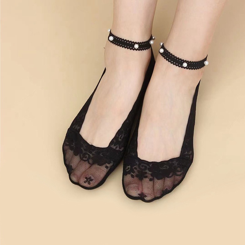 Vớ Ren Cổ Thấp Thời Trang Dành Cho Nữ