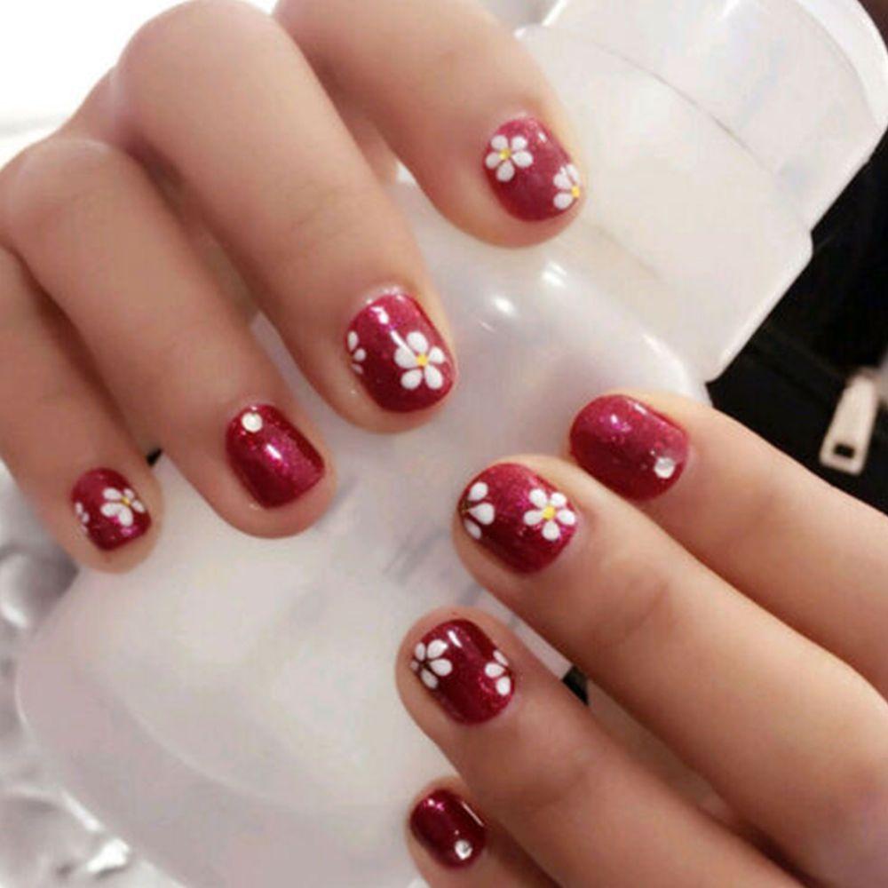 QQMALL Miếng DáN Trang Trí MóNg HìNh Hoa 3D