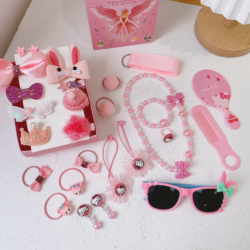 FULL BỘ QUÀ TẶNG phụ kiện tóc 28 món siêu dễ thương cho bé yêu H3
