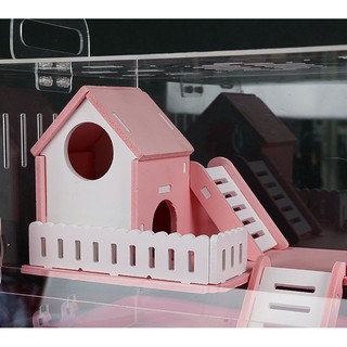 Lồng hamster biệt thự 2 tầng full đồ mica