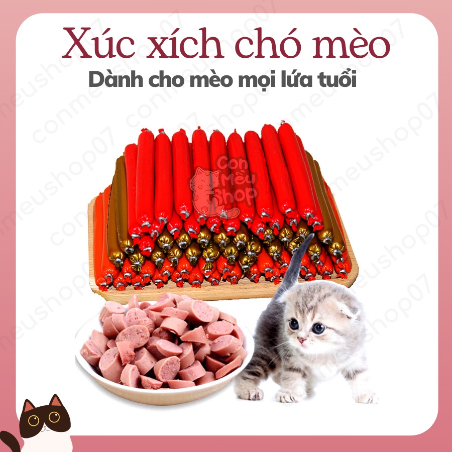 Xúc xích cho chó, mèo, chuột hamster và thú nhỏ làm từ thịt nguyên chất 100%