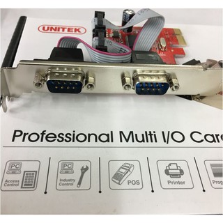 Card chuyển PCI-Express ra 2 cổng Com 9 Unitek 7504