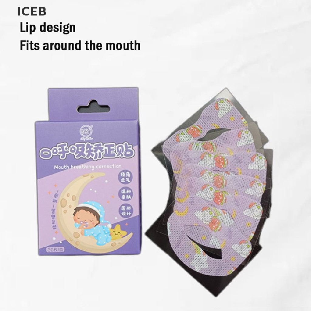 Ic 30 Miếng Dán Chỉnh Sửa Miệng Ngủ Trẻ Em Ban Đêm Băng Dính Mũi Môi Miếng Dán Thở my