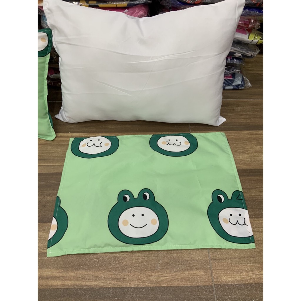 Gối đầu cotton poly hàn cao cấp  siz 25*40 giao màu ngẫu nhiên