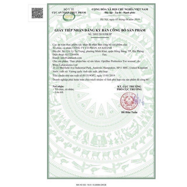 Men vi sinh Optibac Tím 30 viên  chuẩn nội địa UK