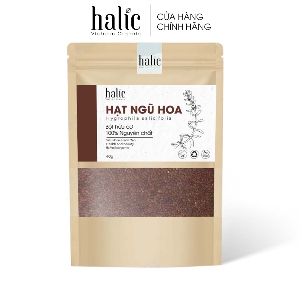 Hạt Ngũ Hoa nguyên chất Halic Organic 125G đắp mặt nạ giảm mụn, mờ thâm, dưỡng trắng da, làm dịu vết viêm