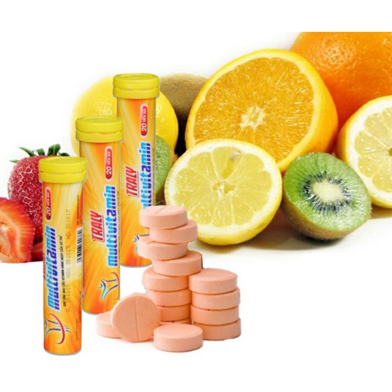 [Mã PET50K giảm Giảm 10% - Tối đa 50K đơn từ 250K] ✅ VIÊN SỦI MULVITAMIN TRALY HỘP 20 VIÊN
