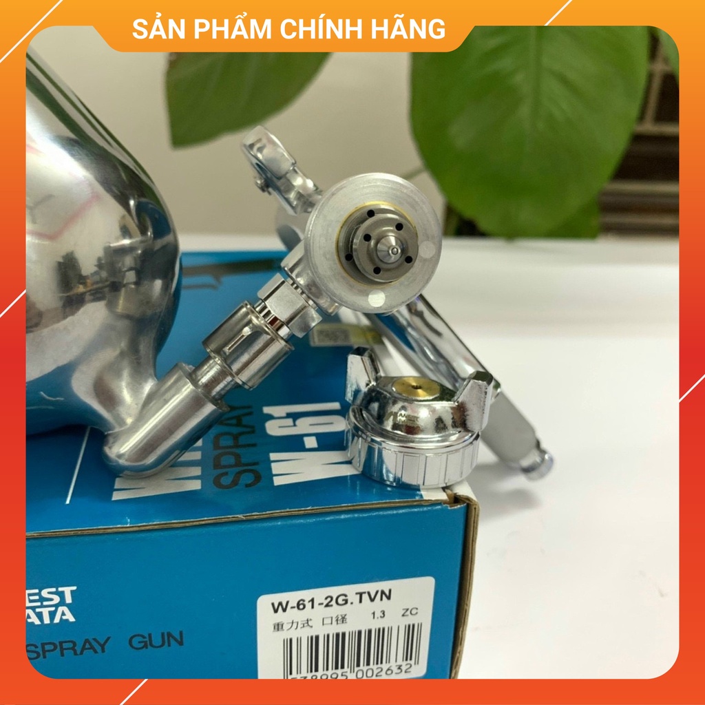 Súng Phun Sơn ♥️  ♥️ Bép Phun Sơn W-61-1G; W-61-2G; W-61-1S; W-61-2S Lỗ Phun 1.0mm Và 1.3mm Nhật Bản