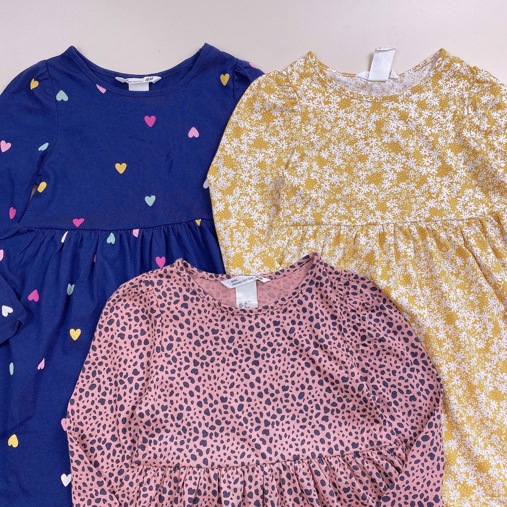 Váy cotton HM dài tay 3 hình BG 2 - 10y