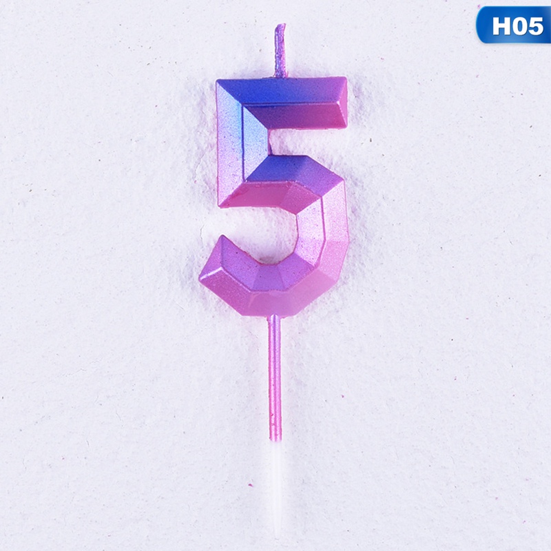 Tmdbyx Cây Nến Hình Số 0-9 Màu Vàng Hồng Trang Trí Bánh Sinh Nhật