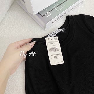 Váy maxi thun tăm cổ tròn xẻ bên